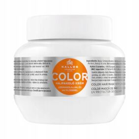 KALLOS  MASKA  DO WŁOSÓW FARBOWANYCH I ŁAMLIWYCH  Z OLEJEM LNIANYM IFILTREM UV 275 ml